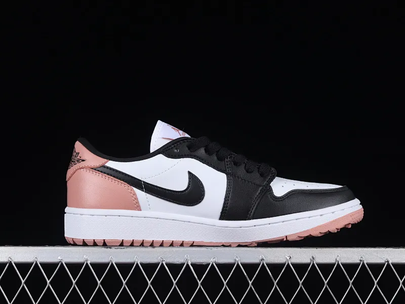 All categories Air Jordan Jordan series basketball shoes Air Jordan 1 Low Z version Air Jordan 1 Low Golf "Rust Pink" AJ1 Joe 1 new golf version black and white pink DD9315-106